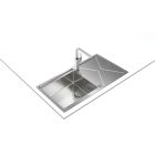 Készlet acél mosogató szifonnal Teka Brooklyn 115100023, konyhai csaptelep Teka Brooklyn 116030056