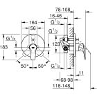 Készlet kád és zuhany csaptelep Grohe Start Flow 29117000, fejzuhany Grohe Vitalio Comfort 26695000, 27851000, 26962001, 26397001, 28741002