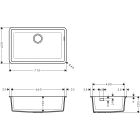 Készlet gránit mosogató Hansgrohe S 51 43432170, konyhai csaptelep Hansgrohe Talis M54 72809800