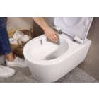 Készlet WC csésze Hansgrohe EluPura S 62024450, WC ülőke Hansgrohe EluPura Original S 60148450