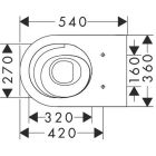 Készlet WC csésze Hansgrohe EluPura S 62024450, WC ülőke Hansgrohe EluPura Original S 60148450