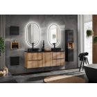 Készlet szekrény Comad Nova Oak NOVA OAK A 82-60-2S, mosdótál Comad Wiki UN-WIKI-SW, NOVA BLACK B 89-60