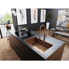 Készlet konyhai csaptelep Franke Mythos Masterpiece Pull-Out Spray 115.0711.557, folyadékadagoló Franke Atlas 112.0717.104