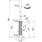 Készlet konyhai csaptelep Franke Mythos Masterpiece Pull-Out Spray 115.0711.558, folyadékadagoló Franke Atlas 112.0717.105