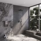 Készlet kád és zuhany csaptelep Kronenbach Smart Push 19044003SM, fejzuhany Kronenbach Spa KBMBBPRBOR250-2-BL, 01900190KBN, 28276000KBSM, 28628002SMKB, 27500001 KB