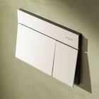 Készlet WC csésze lassú záródású ülőkével Hansgrohe EluPura Q 60293450, öblítő gomb Hansgrohe Element E 66003700, 01022180