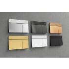 Készlet WC csésze lassú záródású ülőkével Hansgrohe EluPura Q 60293450, öblítő gomb Hansgrohe Element E 66003700, 01022180