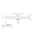 Készlet lineáris lefolyó rács Oltens Langan Slim 30014300, lineáris lefolyófedél Oltens Langan Slim 30018400