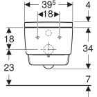Készlet bidéfunkciós WC Geberit AquaClean 146.210.21.1, beépíthető keret Geberit Duofix 111.320.00.6