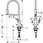 Készlet konyhai csaptelep Hansgrohe Talis Select M54 PowderSpray 72861340, folyadékadagoló Hansgrohe A41 40438340