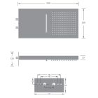 Készlet kád és zuhany csaptelep Kronenbach Smart Push 19044003SM, fejzuhany Kronenbach Spa KBMBBPRBOR250-2-BL, 01900190KBN, 28276000KBSM, 28628002SMKB, 27500001 KB