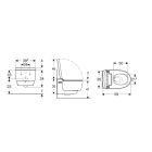 Készlet bidéfunkciós WC Geberit AquaClean Mera Classic 146.200.21.1, beépíthető keret Geberit Duofix 111.320.00.6