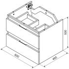 Készlet szekrénytest Excellent Tuto 2.0 MLEX.2172.600.WHBL, szekrény feletti pult Excellent Tuto 2.0 MLEX.2111.600.WH, MLEX.2151.600.01.WH