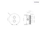 Készlet kád és zuhany csaptelep Oltens Katla 34600910, kifolyócső csaptelep Oltens Molle 39100910, 39304910, 37102910, 37200910