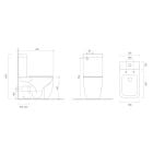 Készlet kompakt WC csésze Oltens Hamnes 44501000, WC ülőke Oltens Hamnes 45111000