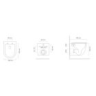 Készlet WC csésze Oltens Hamnes 42053000, WC ülőke Oltens Hamnes 45111000