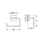 Készlet WC papír tartó Grohe Start Cube 40978DC0, ragasztó Grohe QuickGlue 41127000