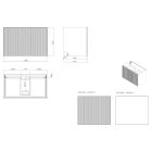 Készlet szekrény Oltens Lun 60028300, szekrény feletti pult Oltens Lun 63025300