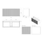 Készlet szekrény Oltens Lun 60030060, szekrény feletti pult Oltens Lun 63027300