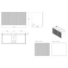 Készlet mosdótál Oltens Stila 40003000, szekrény Oltens Lun 60034060