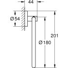 Készlet törölközőtartó Grohe Start 41174AL0, ragasztó Grohe QuickGlue 41127000