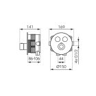 Készlet kád és zuhany csaptelep Ferro BFBOX, fejzuhany Ferro Nostris DSN99, RN350, S99, PKN14, W40