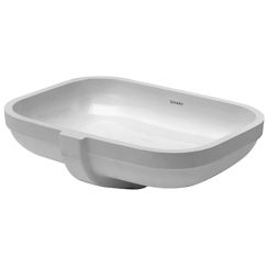 Duravit Happy D.2 mosdótál 48x34.5 cm négyszögletes alulról beépíthető fehér 0457480000