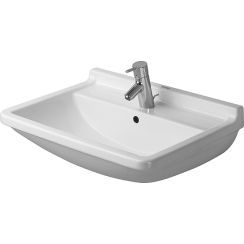 Duravit Starck 3 mosdótál 65x48.5 cm négyszögletes klasszikus fehér 0300650000