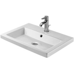 Duravit 2nd floor mosdótál 60x43 cm négyszögletes süllyesztett fehér 03476000001