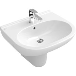 Villeroy & Boch O.Novo mosdótál 60x49 cm félkör alakú klasszikus fehér 51606001