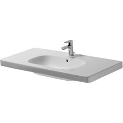 Duravit D-Code mosdótál 105x48 cm négyszögletes klasszikus-beépíthető-pulttal együtt fehér 03421000002