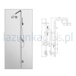 Zucchetti Isyshower kolumna natryskowa ZD1055.W
