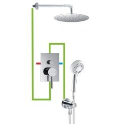 Omnires Y system łazienkowy podtynkowy kompletny chrom SYS23