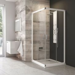Ravak Blix BLRV2-90 kabina prysznicowa 90 cm kwadratowa satyna/grafit 1LV70U00ZH