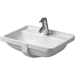 Duravit Starck 3 mosdótál 49x36.5 cm négyszögletes alulról beépíthető fehér 03024900001