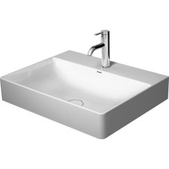 Duravit DuraSquare mosdótál 60x47 cm négyszögletes beépíthető fehér 23536000411