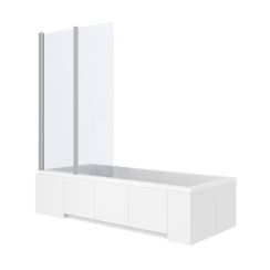Rea Agat zuhanyparaván 80 cm kétrészes króm fényes/átlátszó üveg REA-W0700