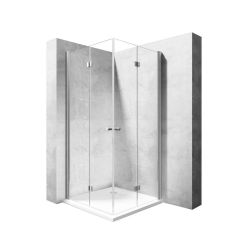 Rea Fold N zuhanykabin 90x90 cm négyzet króm fényes/átlátszó üveg REA-K9991