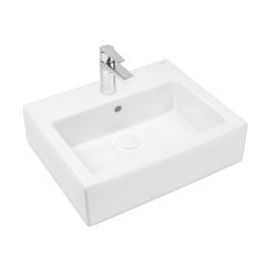 Oltens Susa mosdótál 50x41 cm négyszögletes klasszikus-mosdótálak fehér 41903000