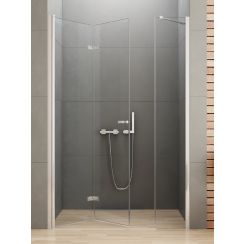New Trendy New Soleo zuhanyajtók 140 cm összecsukható króm fényes/átlátszó üveg D-0154A/D-0096B