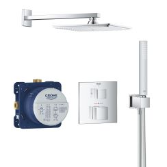 Grohe Grohtherm Cube zuhany készlet beépített termosztáttal StarLight Chrome 34741000