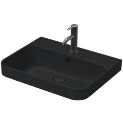 Duravit Happy D.2 Plus mosdótál 60x46 cm négyszögletes mosdótálak antracit 2360601300