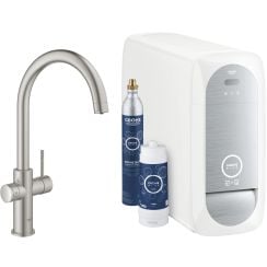 Grohe Blue konyhai csaptelep szűrővel álló SuperSteel 31455DC1