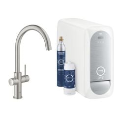 Grohe Blue konyhai csaptelep szűrővel álló rozsdamentes acél 31455DC1