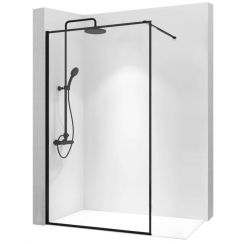 Rea Bler zuhanyfal 120 cm fekete félfényes/átlátszó üveg REA-K7631