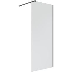 Oltens Bo zuhanyfal 80 cm fekete matt/átlátszó üveg 22000300