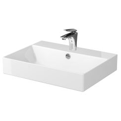 Cersanit Inverto mosdótál 60x45 cm négyszögletes klasszikus-beépíthető-mosdótálak fehér K671-005