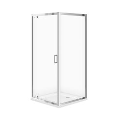 Cersanit Arteco zuhanykabin zuhanytállal 90x90 cm négyzet króm fényes/átlátszó üveg S601-116