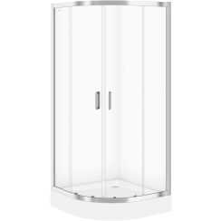 Cersanit Arteco zuhanykabin 90x90 cm félkör alakú króm fényes/átlátszó üveg S157-002