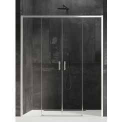 New Trendy Prime zuhanyajtók 130 cm tolható króm fényes/átlátszó üveg D-0356A